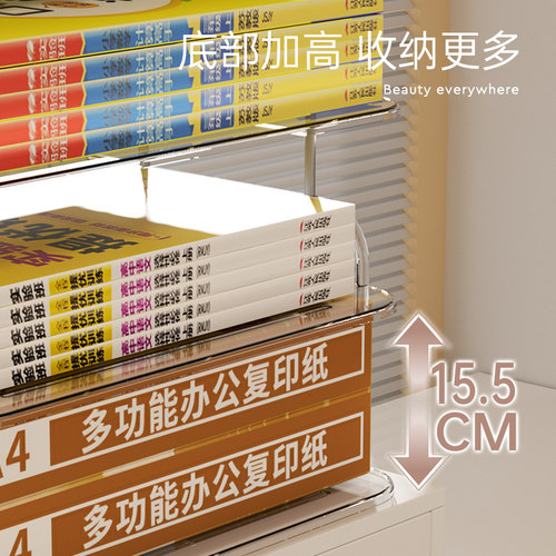 学科分类置物架学生桌面书本收纳架书桌A4文件整理神器分层书架 - 图3