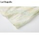 La Chapelle/La Chapelle ເສື້ອຢືດ babydoll gradient smudged babydoll sweater for women summer style new ruffled puff sleeve blouse