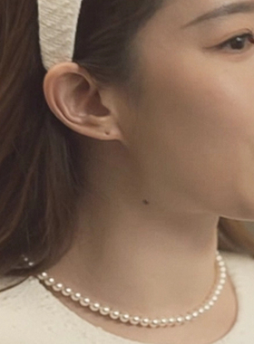 玫瑰的故事刘亦菲同款珍珠项链女款2025新爆款小米珠锁骨链颈链