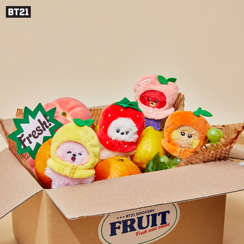 BT21 mini minini 水果系列玩偶 可爱卡通萌趣毛绒LINE FRIENDS - 图1