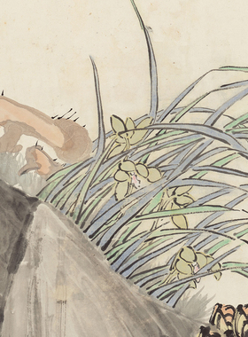 A30清_周闲蝶恋花图国画心书房卧室装饰画芯高清宣纸微喷打印复制