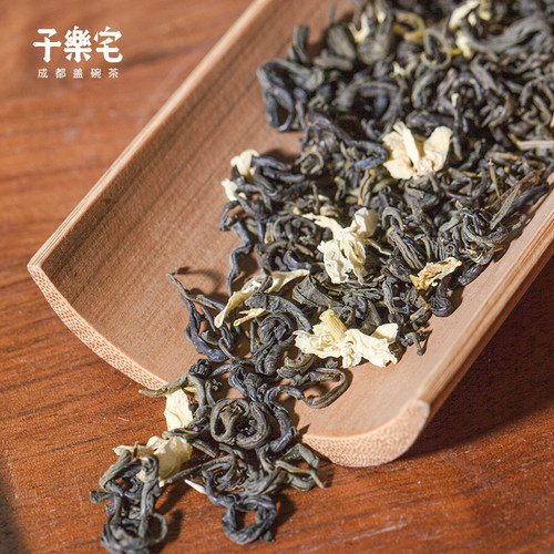 子乐宅茉莉花茶特级浓香型飘雪茉莉花茶叶茉莉绿茶特色成都盖碗茶-图2