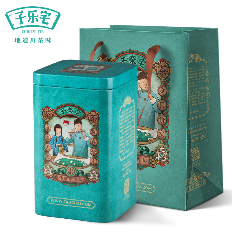 罐装 100g 新茶浓香型 2018 栀子花香四川茶叶绿茶 栀香毛峰 子乐宅 罐装 100g 新茶浓香型 2018 栀子花香四川茶叶绿茶 栀香毛峰 子乐宅