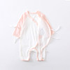 2026 Baby Clothes Summer Thin Onesie Pure Cotton Baby Romper Suit Newborn Harness Long Sleeve Air-conditioned Room Suit
