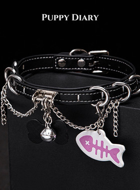 PuppyDiary黑色铃铛锁骨链