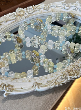 海蓝宝白水晶手链金锂云母魔盒
