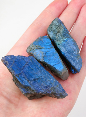 天然水晶原石蓝光拉长石月光石原石矿标香薰石扩香石家居装饰摆件