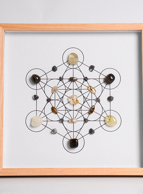 天然水晶方形画相框摆台乔迁之喜画框家居摆件精神瑜伽冥想水晶阵