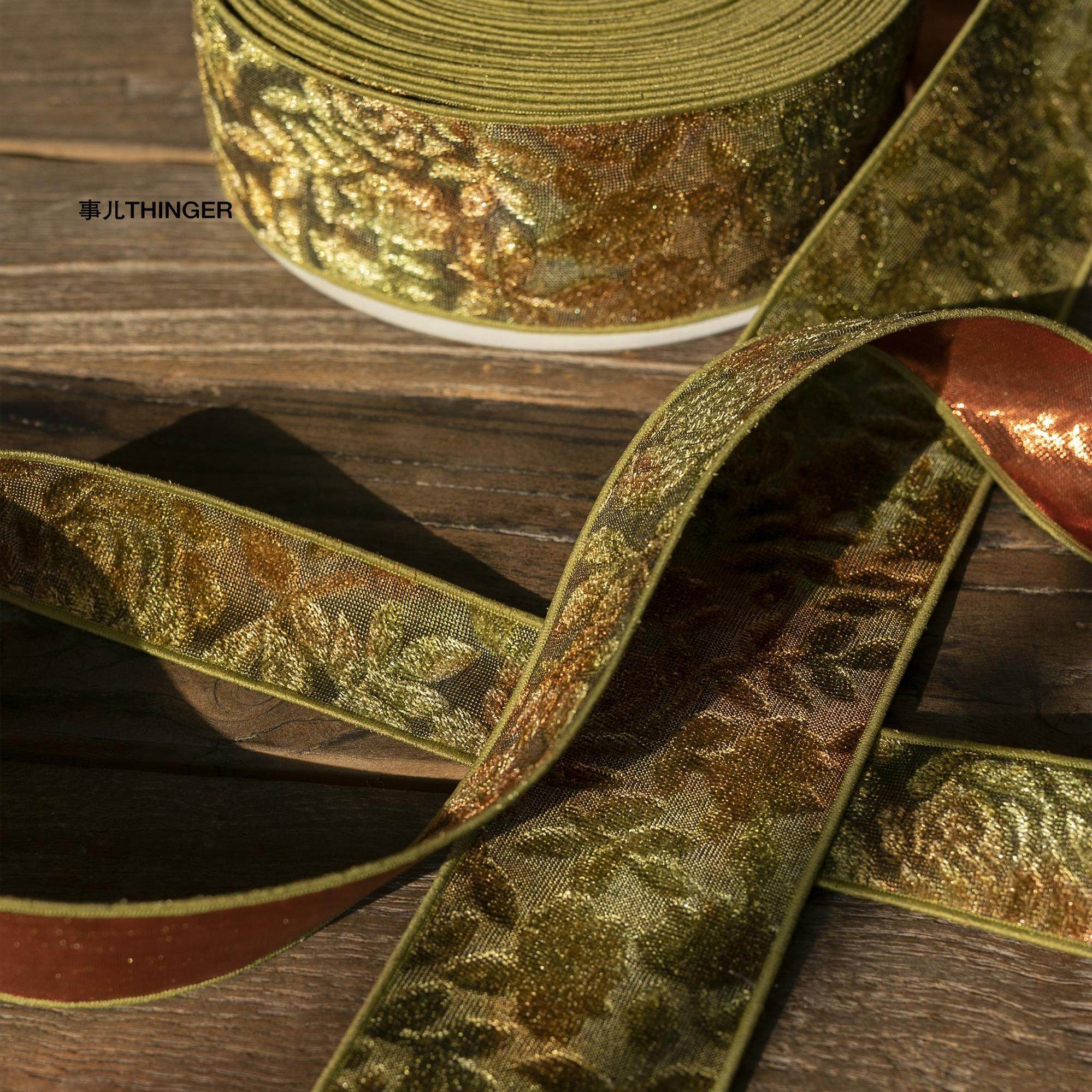 事儿THINGER 台湾产 手工扎染绒感玫瑰提花丝带织带—布带2色入半,淘宝优惠券,粉丝福利购,淘宝优惠卷