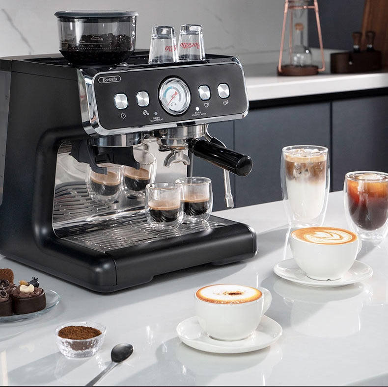 意大利百胜图02二代双锅炉豆咖啡机 咖基米德咖啡机