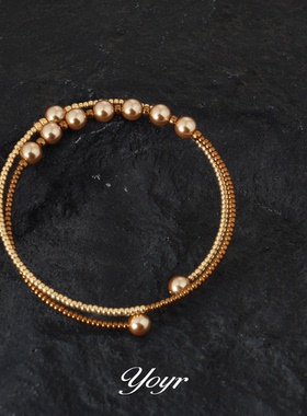 yoyr手镯韩系撞色珠珠手镯