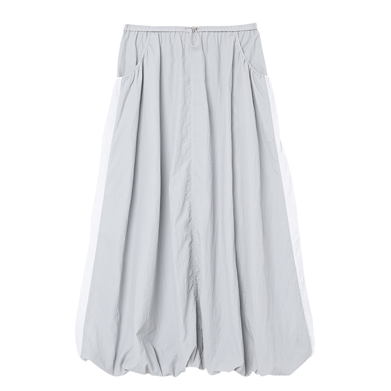 innplanet新款休闲百搭长款花苞版型抽绳工装半身裙PN11SK034B - 图3