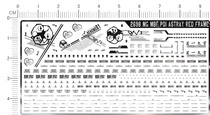 2698 F9] MG MBF-P01 ASTRAY RED FRAME Exotic End Red Confusion Gd Metal Sticker 111
