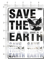 2485159] SAVE THE EARTH GD METAL STICKER 111