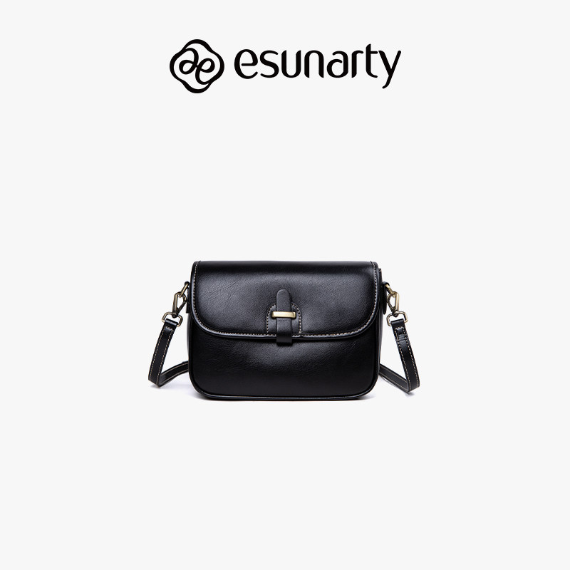 ESUNARTY真皮小方包女2025新款高级质感单肩腋下包女士休闲斜挎包,淘宝优惠券,粉丝福利购,淘宝优惠卷