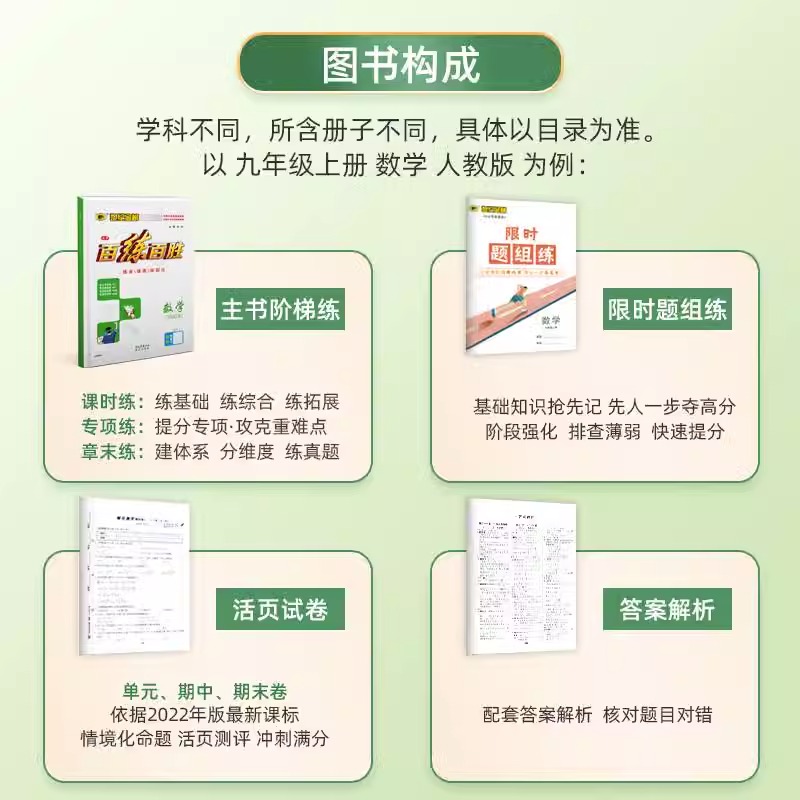 2024世纪金榜初中百练百胜七八九年级上语文数学英语物理化学生物政治历史地理人教部编版中学教辅资料课时作业周末测评阶段提升-图1