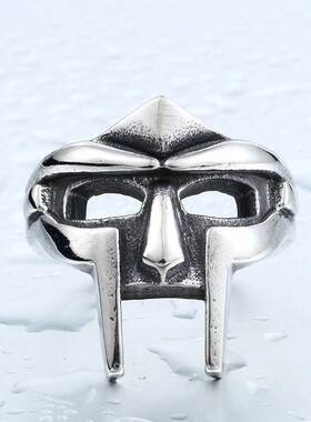 Classic Retro MF DOOM Mask Rings For Men Gladiator Punk Styl