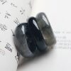 Myanmar natural A-grade jade ring, black chicken jade ring, men's and women's Sihui jewelry and jade
