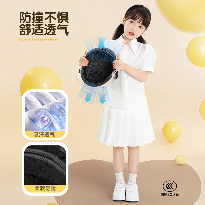 3c认证儿童头盔男孩女孩宝宝电动摩托车6-12岁安全帽小孩四季款