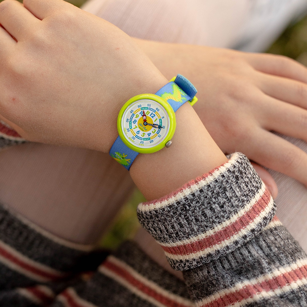 SWATCH斯沃琪旗下Flik Flak飞菲瑞士学生儿童手表龙年礼物生肖表-图0
