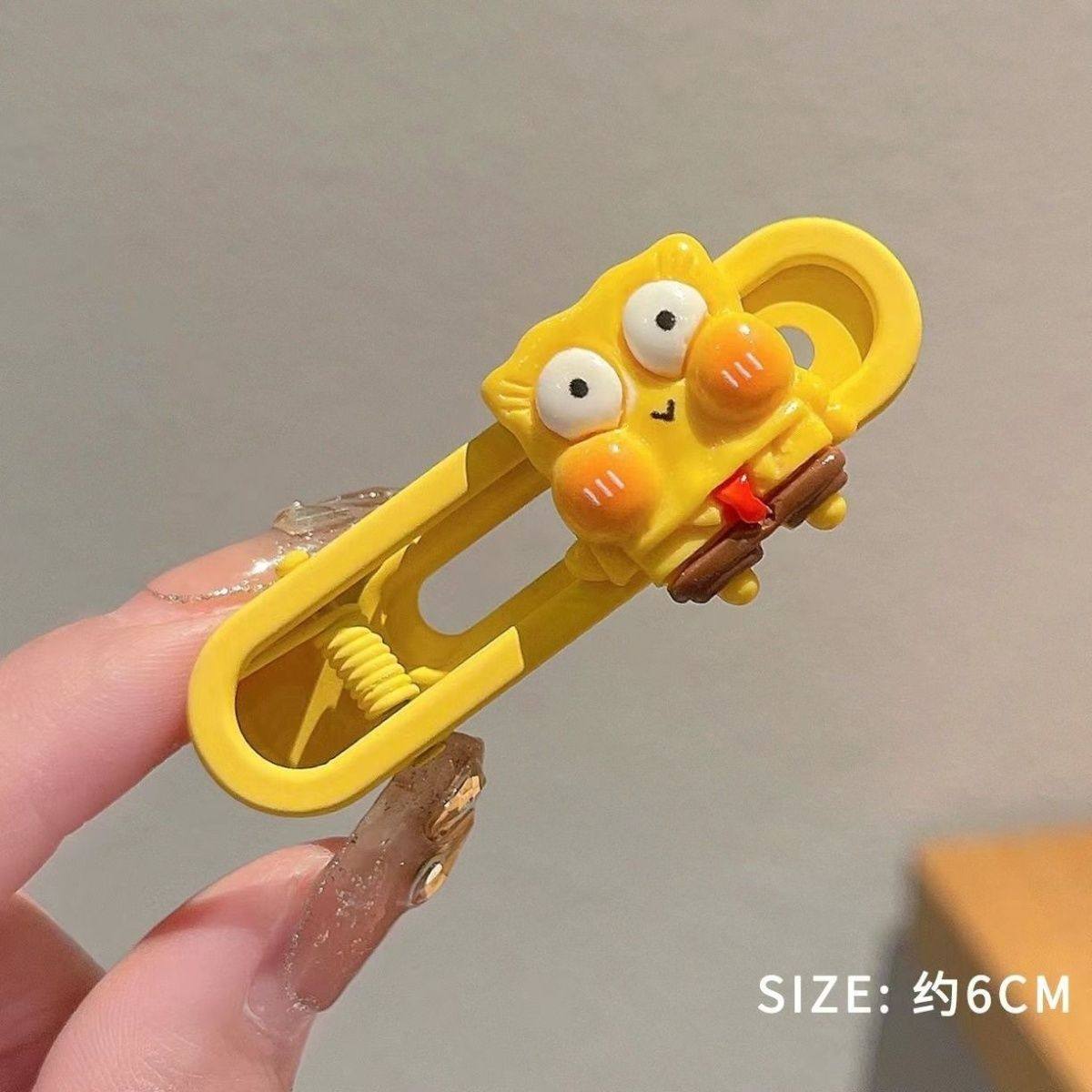 赵露思同款多巴胺彩色海绵宝宝可爱发夹女刘海卡通发卡夹精致边,淘宝优惠券,粉丝福利购,淘宝优惠卷