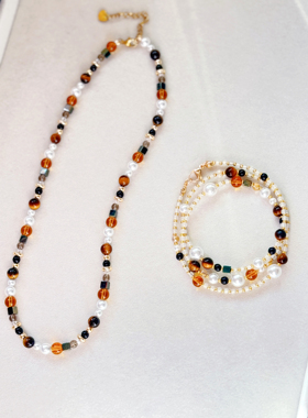 秋韵｜摩羯座本命虎眼石项链叠带项链