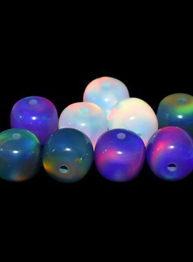 11X12mm多色欧泊老型珠星雾面质感极光澳宝手串珠定位珠手链配珠