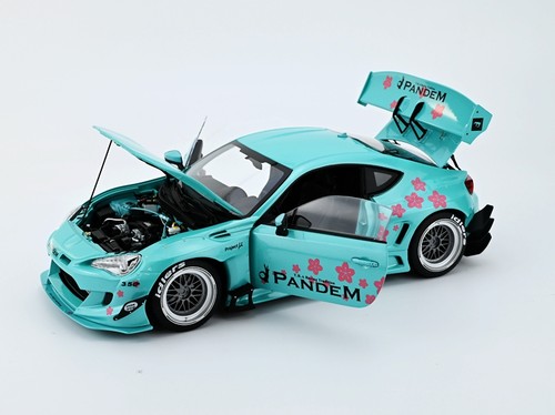 DCN 1:18 火箭兔86 樱花涂装 合金全开汽车模型 宽体改装版 成品 - 图3