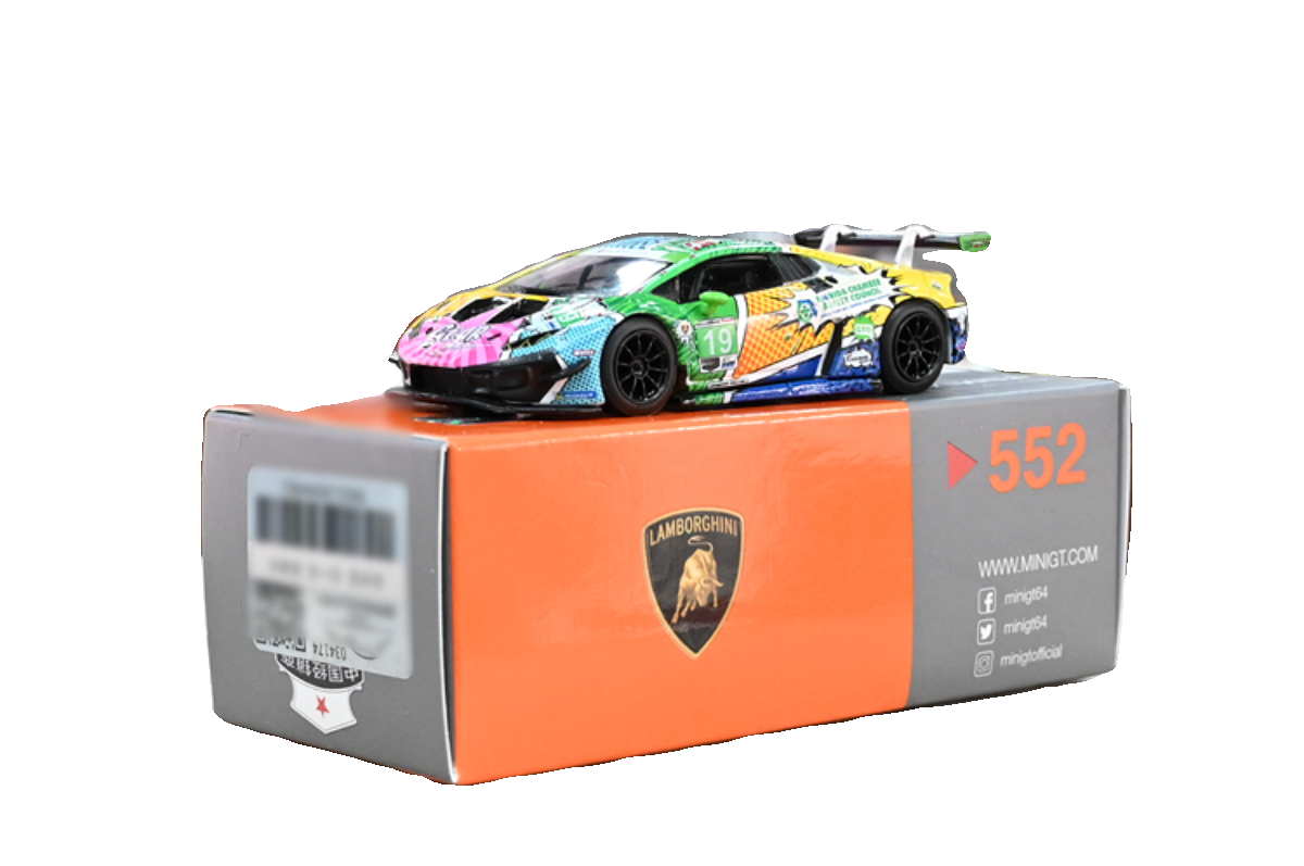 TSM MINIGT 1:64 兰博基尼 Huracan GT3 EVO #19 合金汽车模型 - 图3