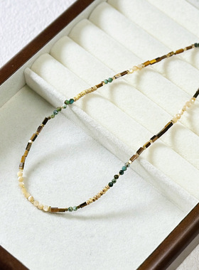 新中式天然石串珠项链女草莓晶