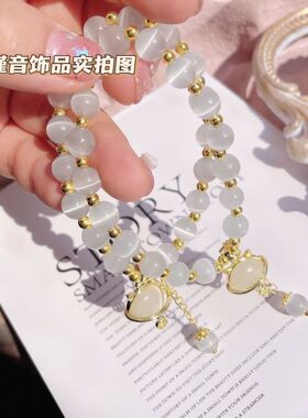 小猫咪串珠手链ins小众设计