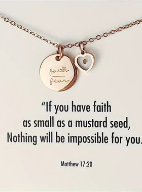 吊坠项链信仰鼓励许愿项链礼物女