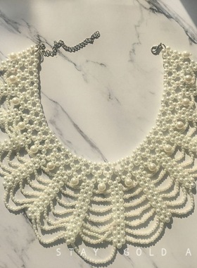 全手工编织防假领子项链