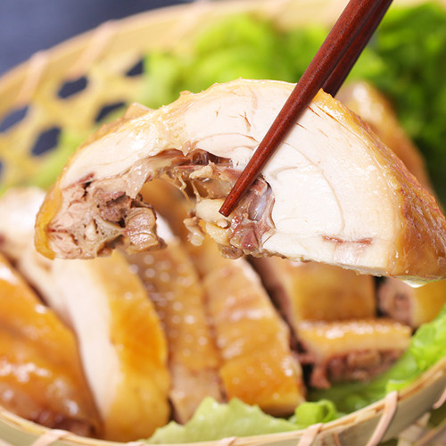 广东正宗贵食客家特产小吃梅州盐焗鸡整只真空白切鸡即食700g包邮 - 图1