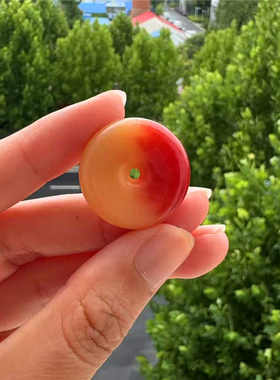 天然满血骆驼骨平安扣吊坠女背云扣子佛珠手串金刚菩提文玩配饰男