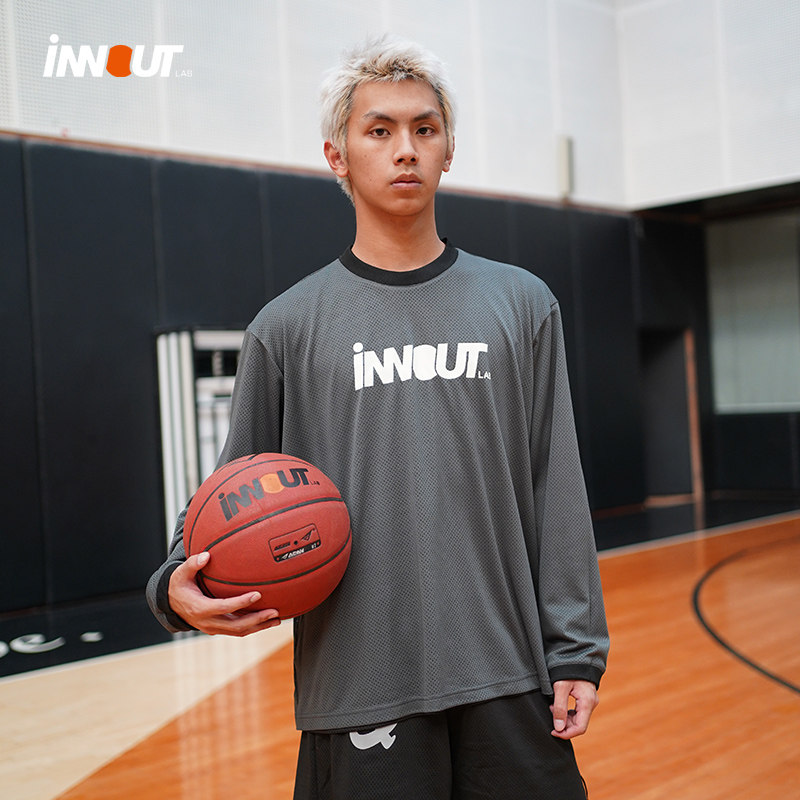 INNOUT LAB双面穿网眼运动长袖T恤网孔透气速干健身男篮球训练服,淘宝优惠券,粉丝福利购,淘宝优惠卷