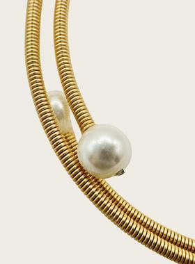 原创设计天然草莓晶双圈手链