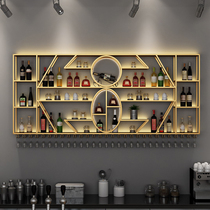 2021 Bar Bar Bar Counter Wine Rack Wall-mounted Wine Cabinet Luminous Red Wine Glass Rack Hanging Wall Shelve Wine Water Show Shelf Customized