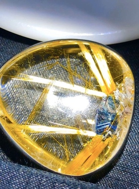 内行福利珍贵巴西老矿天然板顺钛晶花水晶吊坠