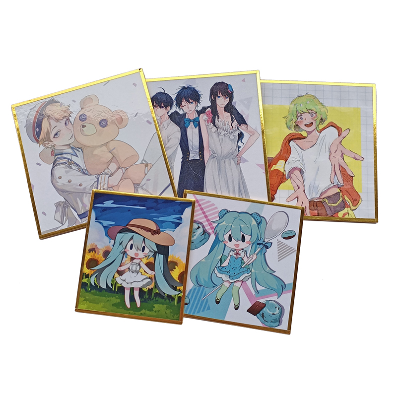 专业色纸定制色纸签绘板自印绘画印刷来图镭射银边双闪加急覆膜 - 图3