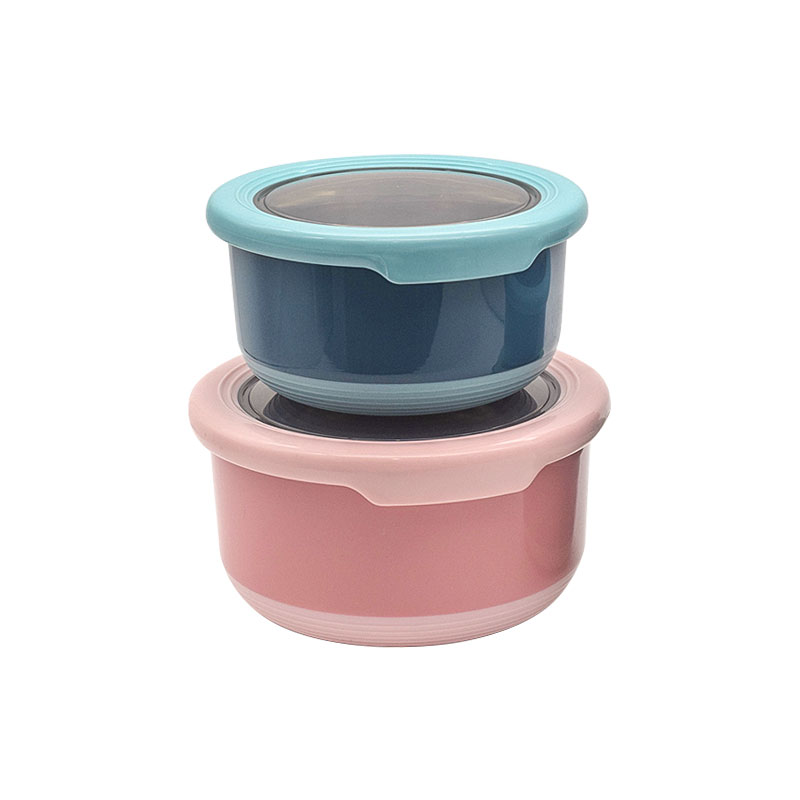 饭盒汤碗保鲜盒冰箱食品级圆形密封不锈钢泡面碗日式便携小便当盒 - 图3