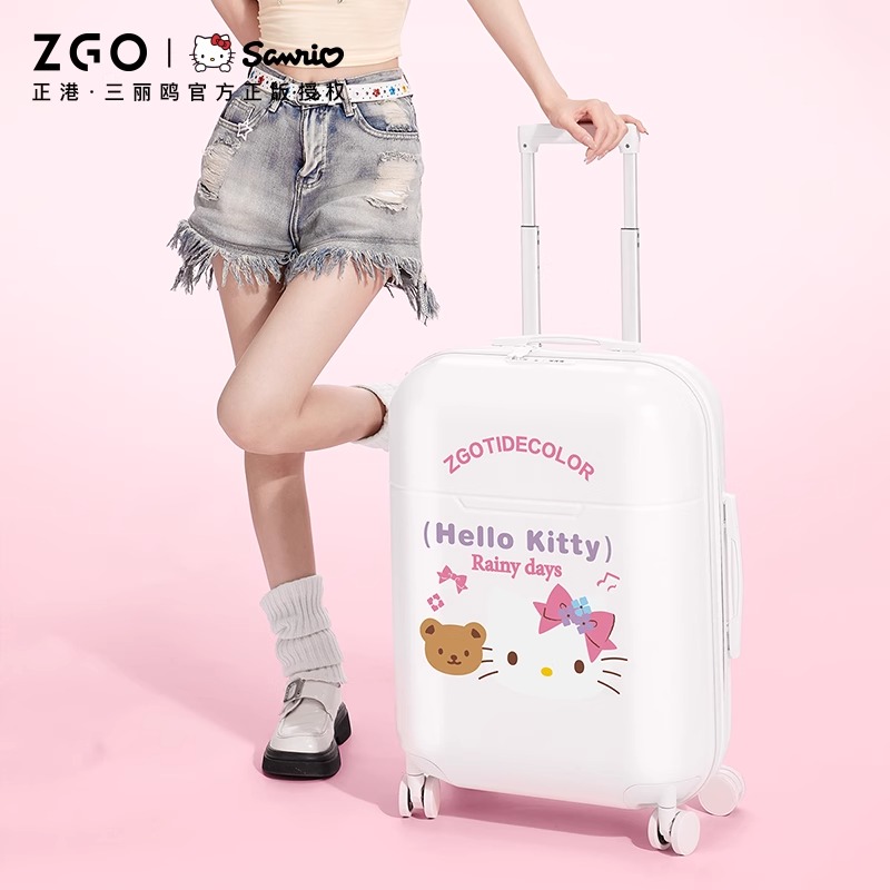 正港ZGOhellokitty行李箱女孩20寸学生哈喽kitty猫旅行24寸拉杆箱