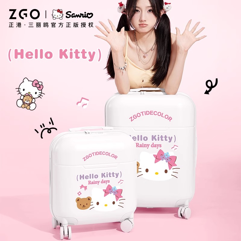 正港ZGOhellokitty行李箱女孩20寸学生哈喽kitty猫旅行24寸拉杆箱