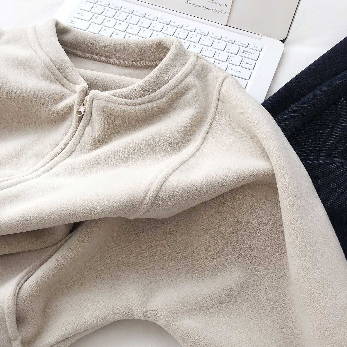 JU保暖！软绵绵舒适加绒加厚卫衣开衫女冬季圆领拉链宽松显瘦外套,淘宝优惠券,粉丝福利购,淘宝优惠卷