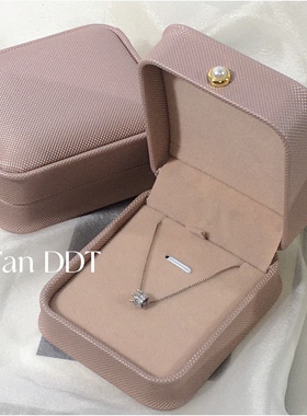 皇冠镶钻小众银女生项链