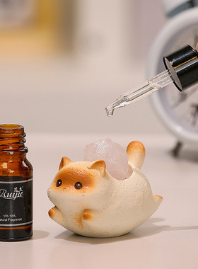 猫咪水晶家居办公桌面新款创意卡通可爱女生闺蜜装饰摆件生日礼物