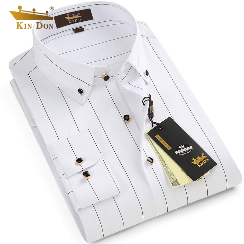 金盾春秋新款男士白色长袖免烫衬衫 博乐服饰衬衫