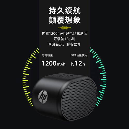 HP/惠普S01无线蓝牙音箱插卡迷你小音响低音炮户外随身便携家用 - 图0