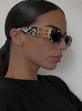 明星同款墨镜女高级感经典黑色窄框太阳镜男BB0096防晒小红书爆火