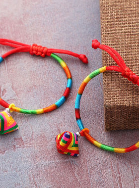 儿童五彩绳端午节手工编织